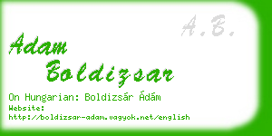 adam boldizsar business card