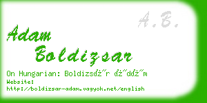 adam boldizsar business card